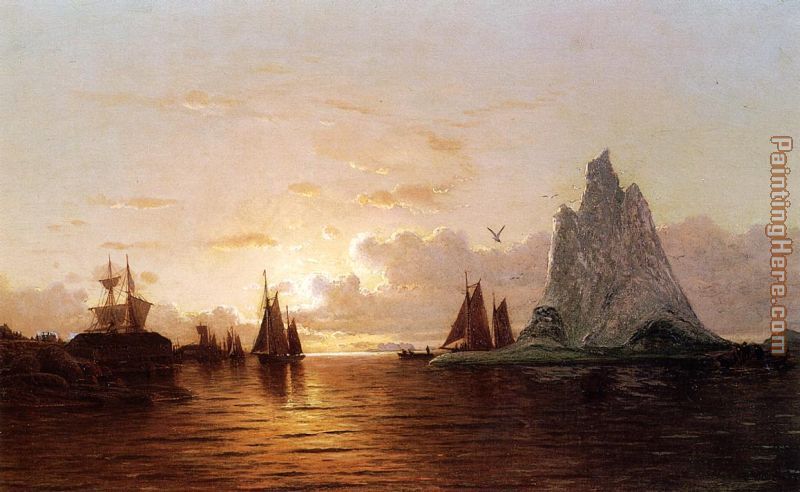 William Bradford Sunset at the Strait of Belle Isle
